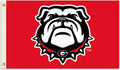 University of Georgia Bulldogs Premium 3x5 Feet Flag Banner, Mascot Logo Design, Metal Grommets, Outdoor Use, Single Sided