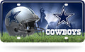 Dallas Cowboys Metal Auto Tag License Plate, Helmet Design, 12x6 Inch