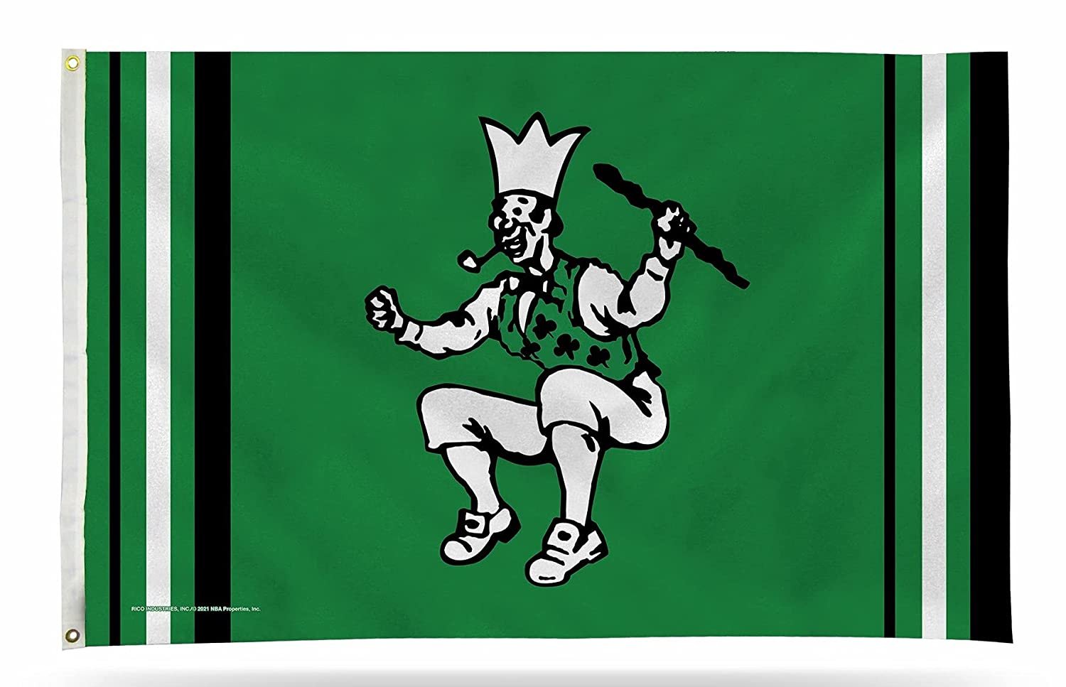 Boston Celtics Premium 3x5 Feet Flag Banner, Retro Logo, Metal Grommets, Outdoor Indoor, Single Sided