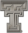 Texas Tech University Red Raiders Solid Metal Auto Emblem Antique Nickel for Car/Truck/SUV