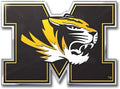 University of Missouri Tigers Auto Emblem Aluminum Metal Embossed Die Cut Logo Design