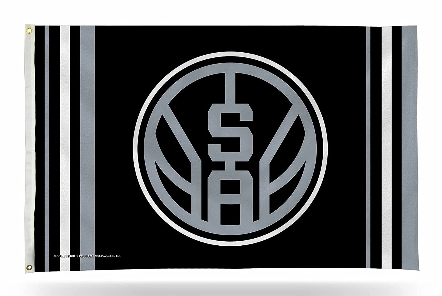 San Antonio Spurs Premium 3x5 Feet Flag Banner, Retro Logo, Metal Grommets, Outdoor Indoor, Single Sided