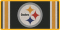 Pittsburgh Steelers Premium Laser Cut Tag License Plate, Jersey Design, Mirrored Acrylic Inlaid, 12x6 Inch