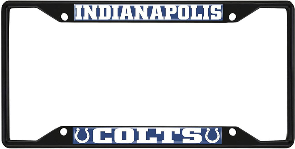FANMATS 31358 Indianapolis Colts Metal License Plate Frame Black Finish