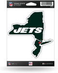 New York Jets 5 Inch Sticker Decal, Home State Design, Flat Vinyl, Full Adhesive Backing