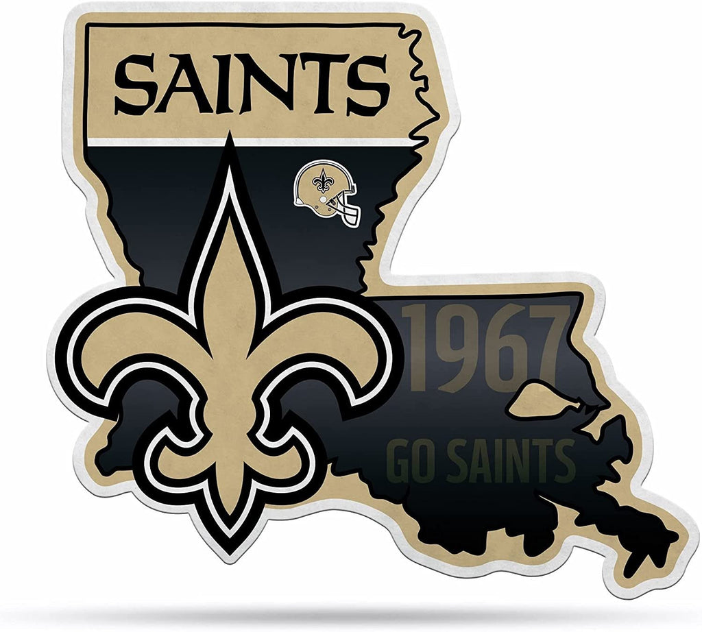 New Orleans Saints Pennant State Shape 18 Inch Soft Felt
