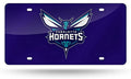 Charlotte Hornets Premium Laser Cut Tag License Plate, Mirrored Acrylic Inlaid, 6x12 Inch