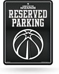 Washington Wizards Metal Parking Novelty Wall Sign 8.5 x 11 Inch Carbon Fiber Design