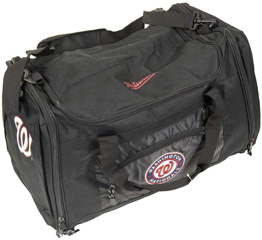 Washington Nationals Premium Duffel Bag Roadblock Design 21 Inch, Embroidered Logo