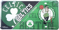 Boston Celtics Metal Auto Tag License Plate, Split Design, 6x12 Inch
