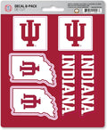 Indiana University Hooisers 6-Piece Decal Sticker Set, 5x6 Inch Sheet, Gift for football fans for any hard surfaces around home, automotive, personal items