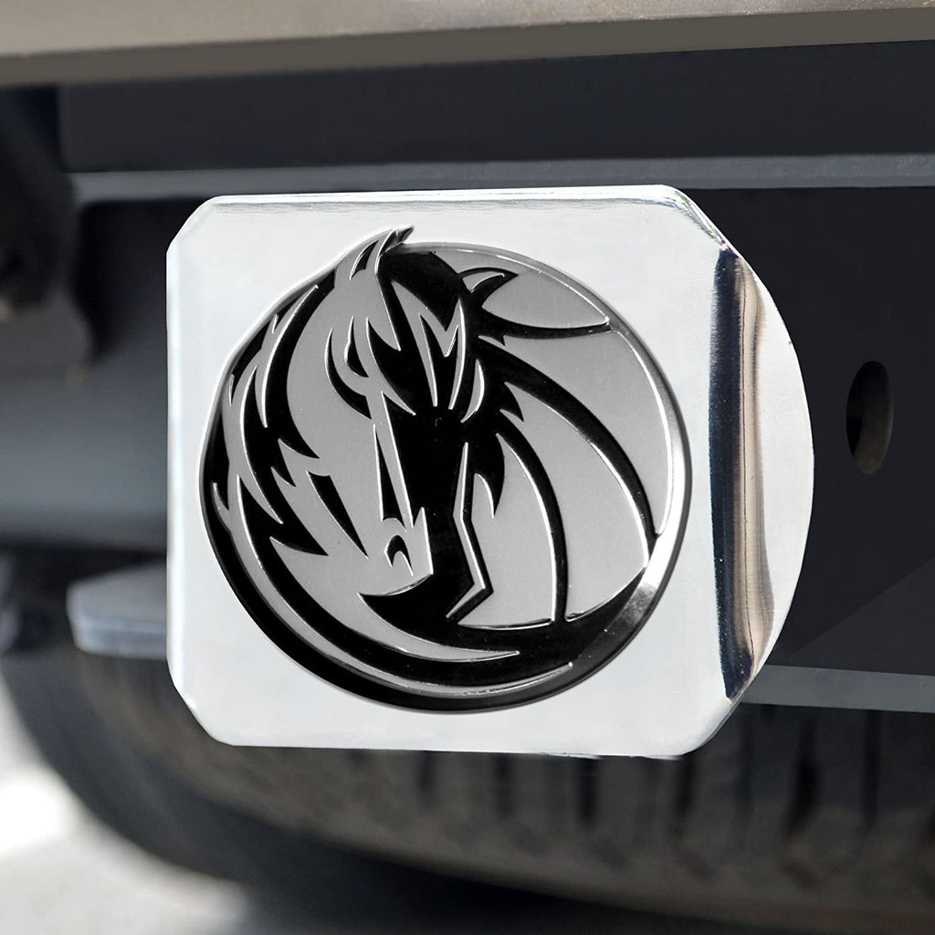 Dallas Mavericks Hitch Cover Solid Metal with Raised Chrome Metal Emblem 2" Square Type III