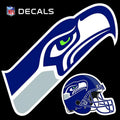 Seattle Seahawks 8" Logo Decal with Bonus Decal Flat Vinyl Reusable Repositionable Auto Home Football