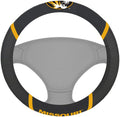 Missouri Tigers Steering Wheel Cover Premium Embroidered Black 15 Inch University of