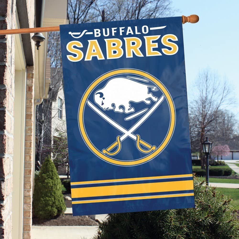 Buffalo Sabres House Banner Flag Applique Embroidered Double Sided 44x28 Inch