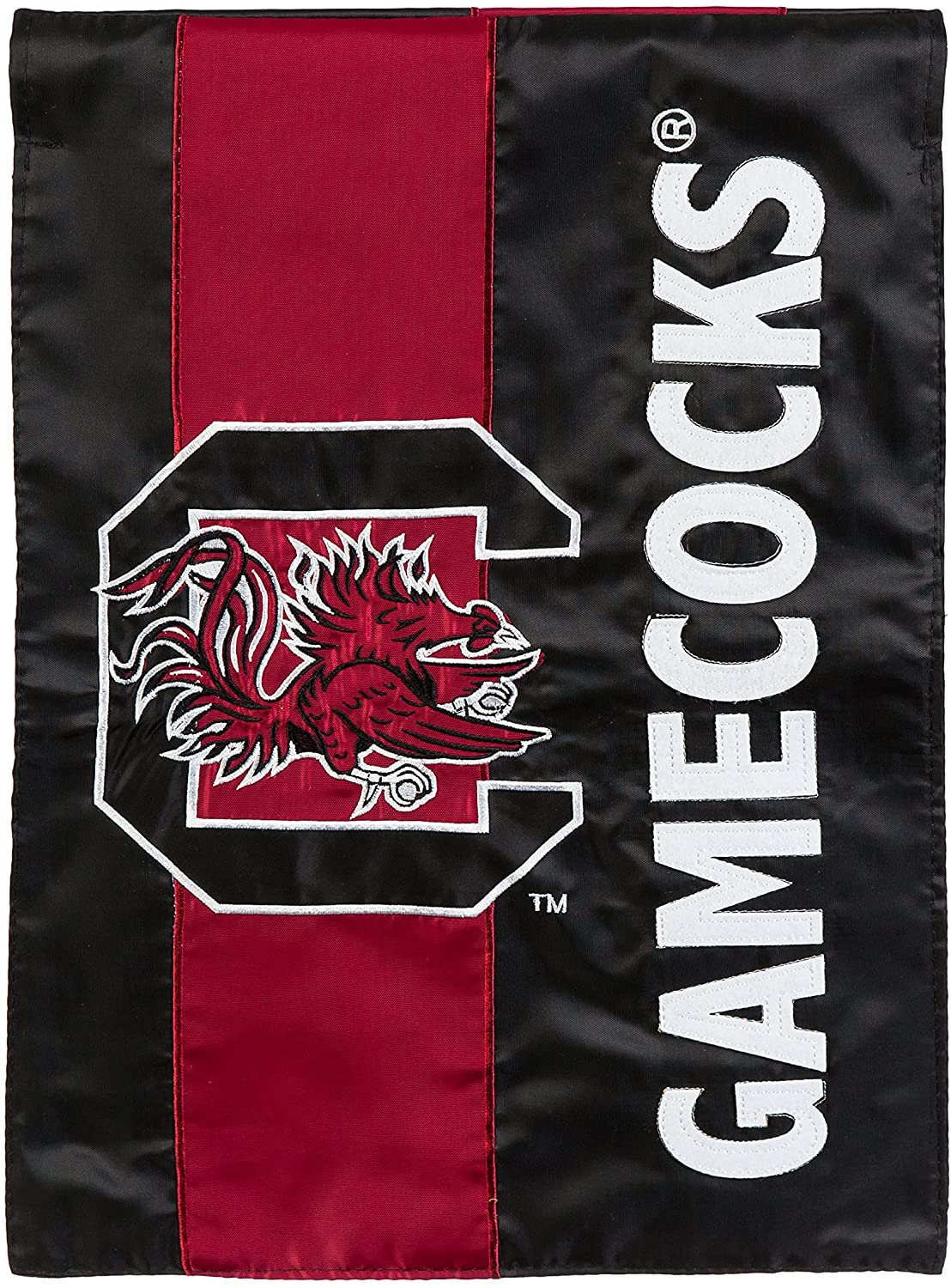 South Carolina Gamecocks Double-Sided Embroidered Logo Applique Flag
