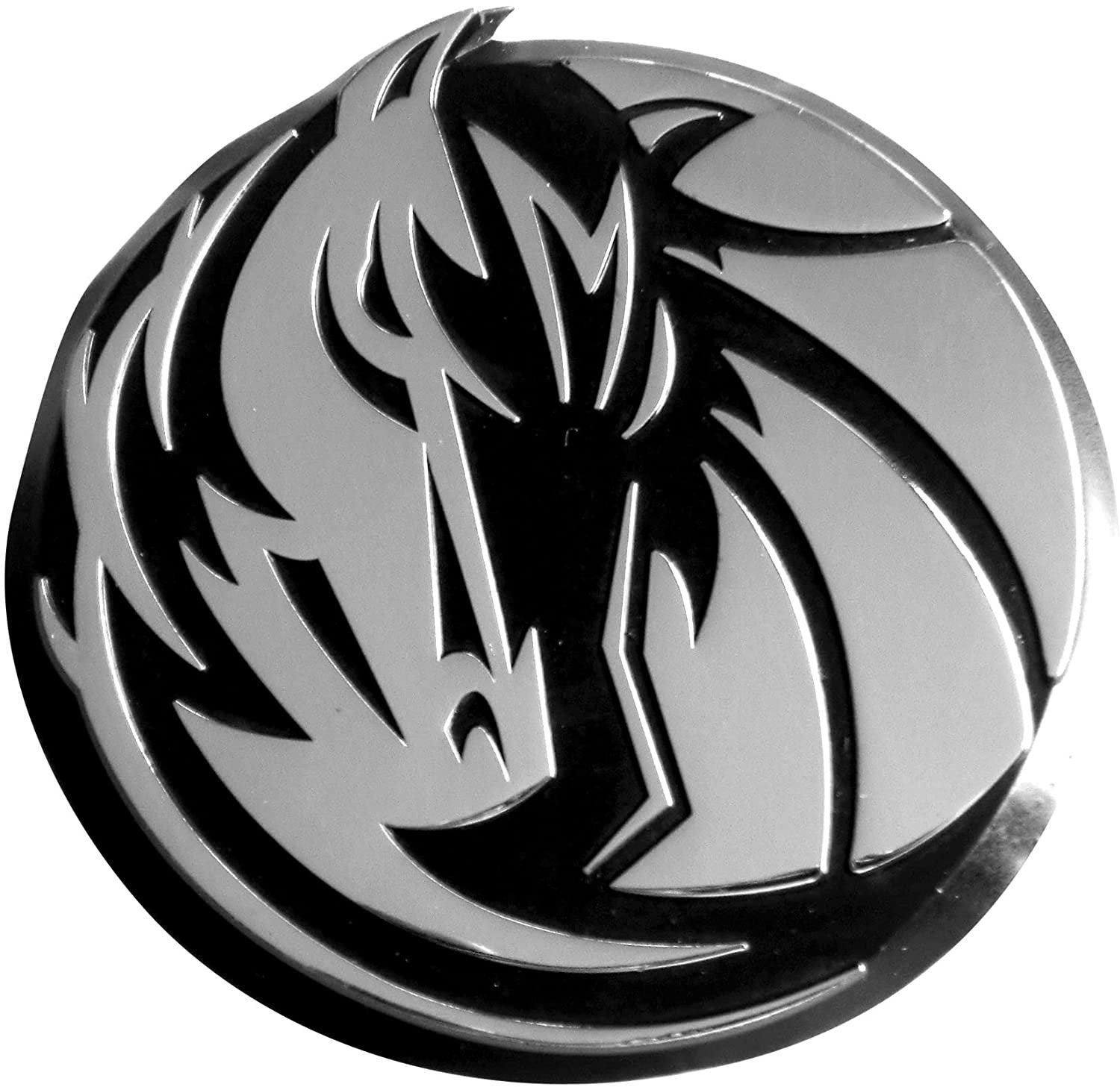 Dallas Mavericks Solid Metal Raised Auto Emblem Decal Adhesive Backing