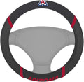 Arizona Wildcats Steering Wheel Cover Premium Embroidered Black 15 Inch University of