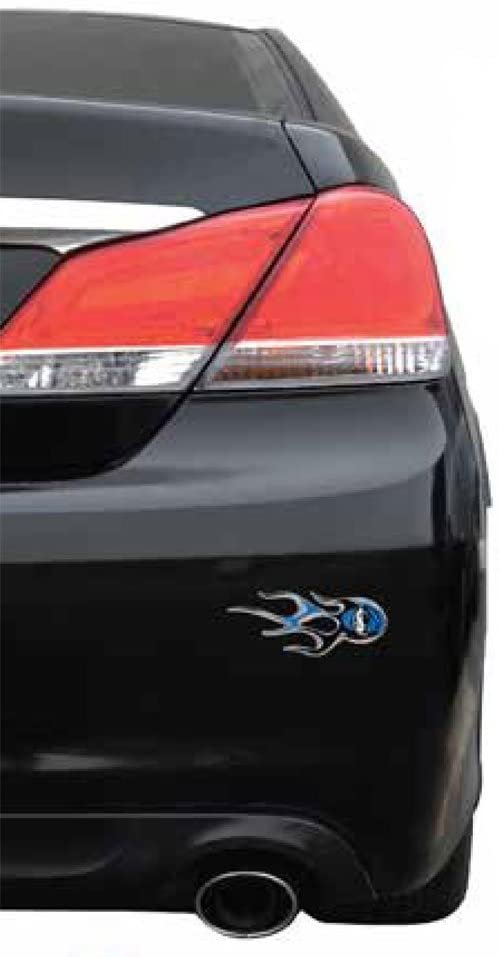 Detroit Pistons 2-pack Micro Flame Flames Auto Decal Emblem Basketball