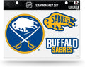 Buffalo Sabres Multi Magnet Set, 8.5x11 Inch Sheet, Die Cut, Auto Home