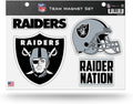 Rico Industries NFL Las Vegas Raiders 8.5" x 11" Team Magnet Set for Car, Refrigerator, Fridge, Locker, Office Cabinet