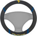 West Virginia Mountaineers Steering Wheel Cover Embroidered Black 15 Inch University