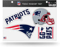 Rico Industries NFL New England Patriots 8.5" x 11" Team Magnet Set for Car, Refrigerator, Fridge, Locker, Office Cabinet