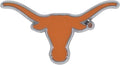 University of Texas Longhorns Premium Solid Metal Raised Auto Emblem, Shape Cut, Adhesive Backing
