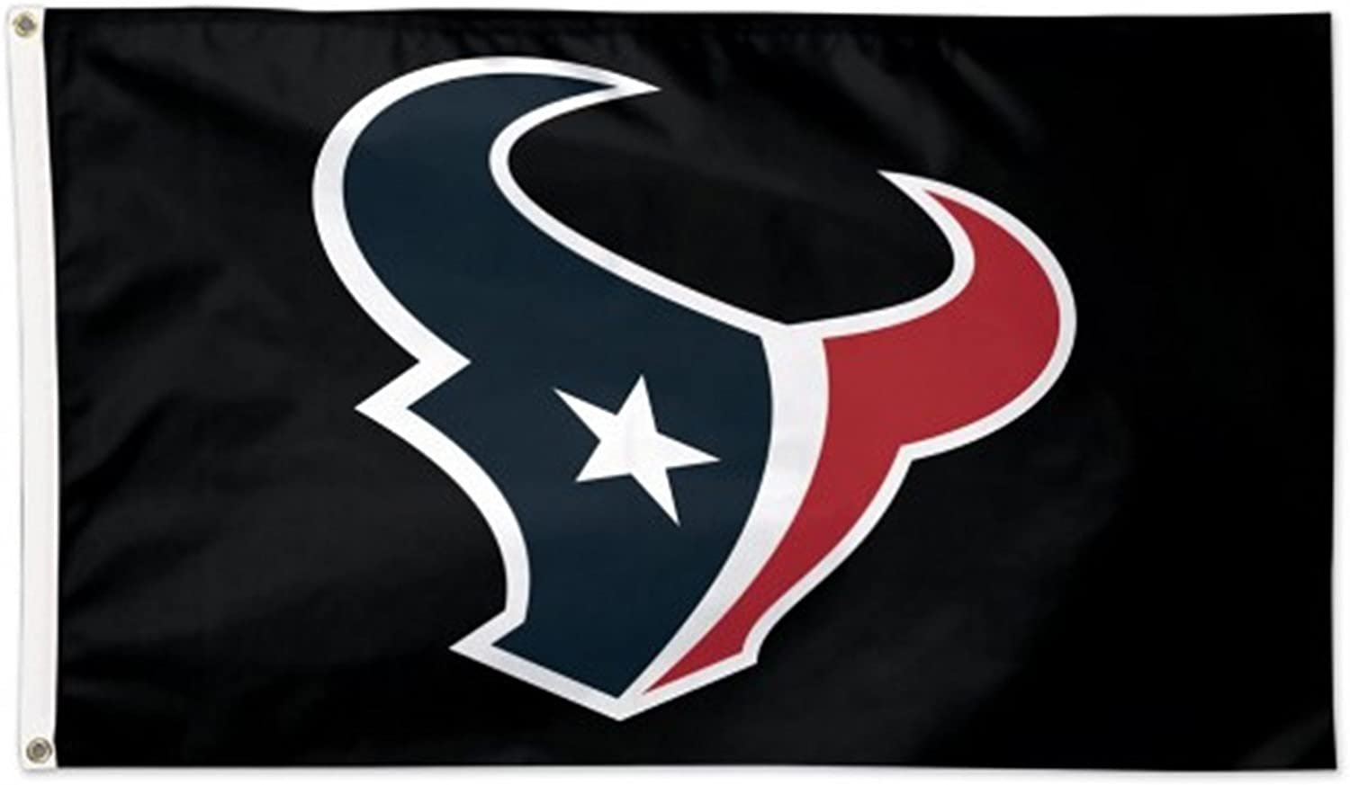 Houston Texans Premium 3x5 Feet Flag Banner, Black Design, Metal Grommets, Outdoor Use, Single Sided