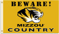 University of Missouri Tigers Premium 3x5 Feet Flag Banner, Beware Country Design, Metal Grommets, Outdoor Use, Single Sided