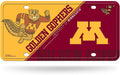 University of Minnesota Golden Gophers Metal Auto Tag License Plate, Split Design, 6x12 Inch