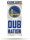 Golden State Warriors 2-Piece Double Up Die Cut Sticker Decal Sheet, 4x8 Inch