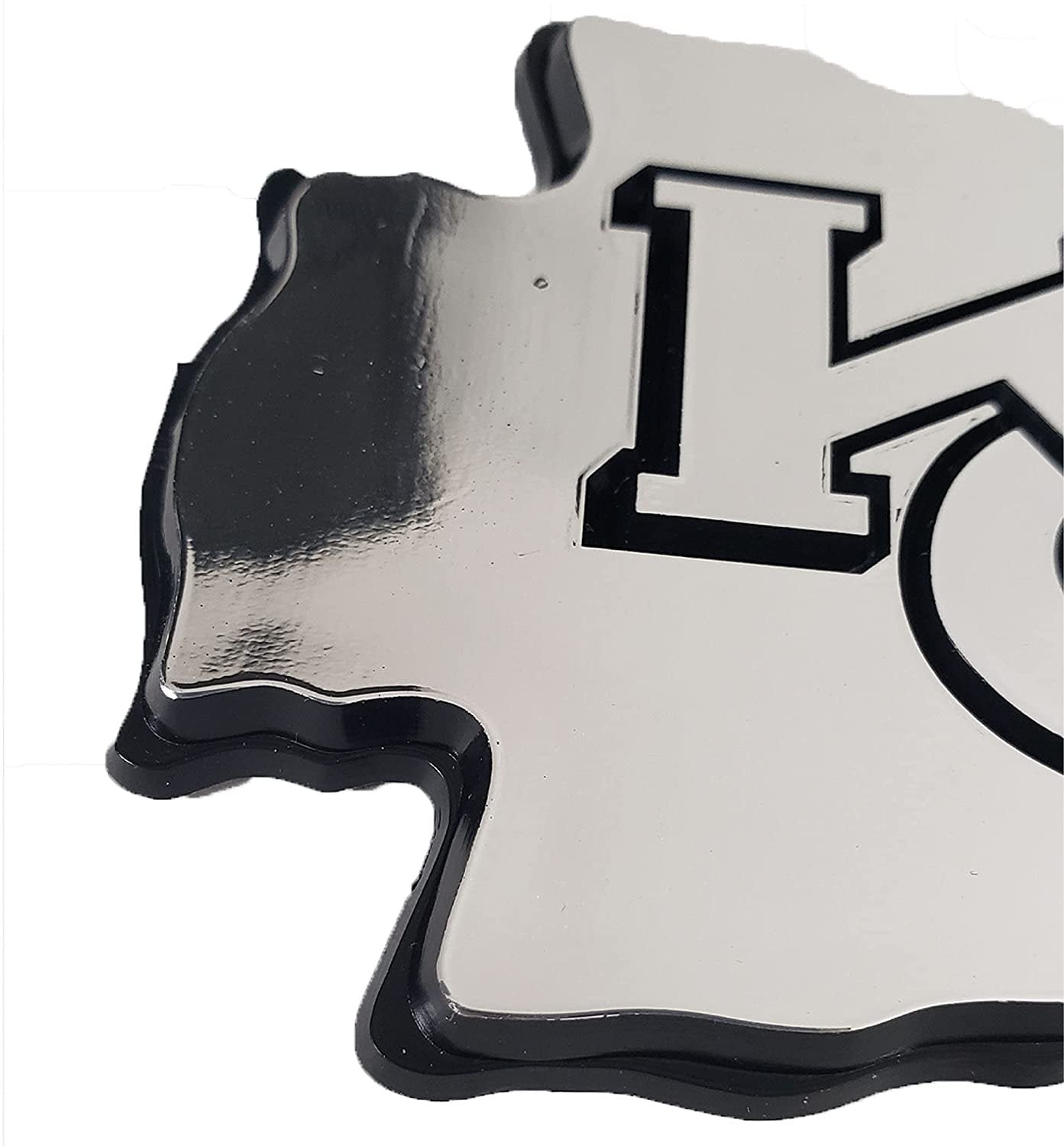 Carolina Hurricanes Auto Emblem, Plastic Molded, Silver Chrome Color, Raised 3D Effect, Adhesive Backing