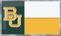 Baylor University Bears Auto Emblem Aluminum Metal Raised State Flag Design 2.25x3.75 Inch