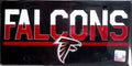 Atlanta Falcons Duo-Tone Premium Laser Cut Tag License Plate, Mirrored Acrylic Inlaid, 6x12 Inch