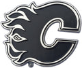 Calgary Flames Solid Metal Raised Auto Emblem Decal Adhesive Backing