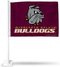 University of Minnesota Duluth Bulldogs Premium Double Sided Car Flag Banner, Includes Plastic Display Pole