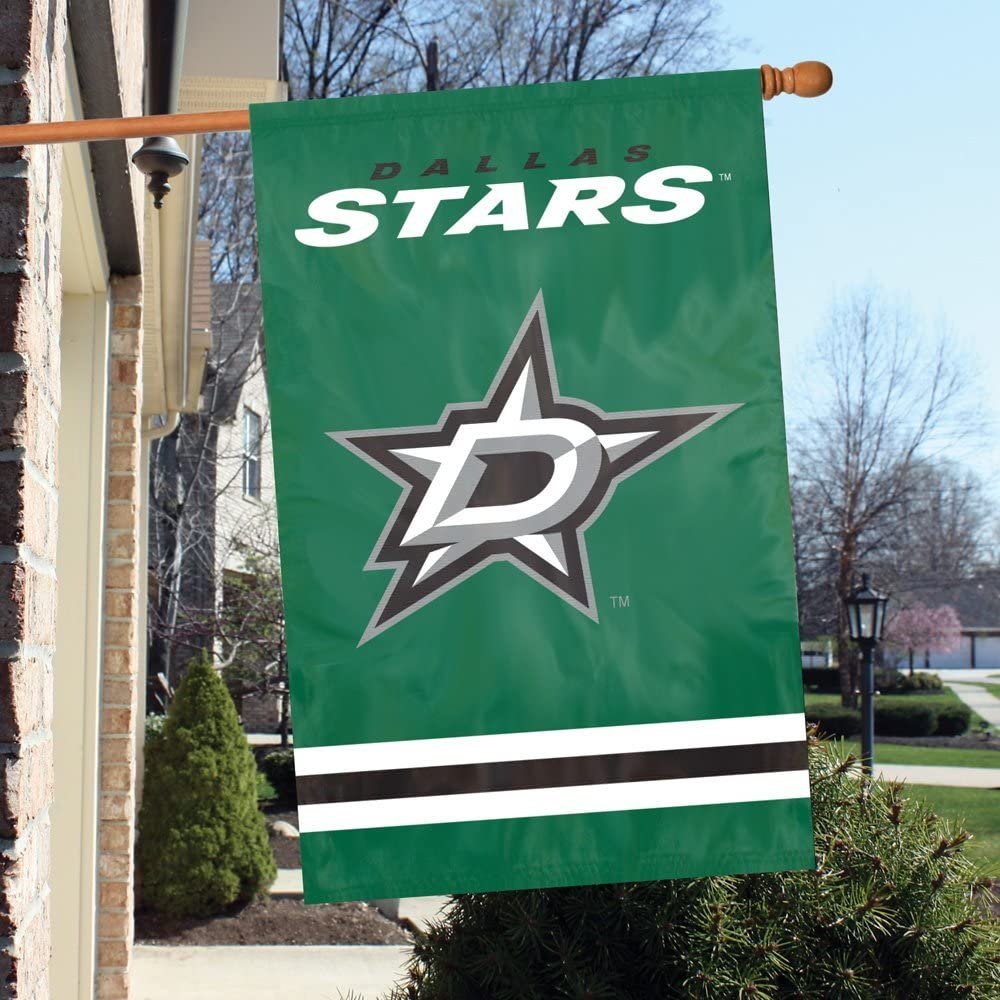 Dallas Stars Banner Flag Embroidered Premium 2-sided 28x44 Outdoor Football