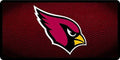 Arizona Cardinals Premium Laser Cut Tag License Plate, Team Ball Design, Mirrored Acrylic Inlaid, 6x12 Inch