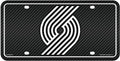 Portland Trail Blazers Metal Auto Tag License Plate, Carbon Fiber Design, 6x12 Inch