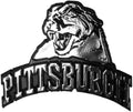 University of Pittsburgh Panthers Pitt Auto Emblem, Plastic Molded, Silver Chrome Color, Raised 3D Effect, Adhesive Backing