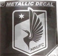 Minnesota United 6 Inch Decal Sticker, Metallic Chrome Shimmer Design, Vinyl Die Cut, Auto Home