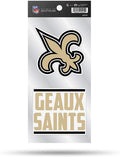 New Orleans Saints Double Up Die Cut 2-Piece Sticker Sheet