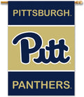 University of Pittsburgh Panthers Pitt Premium 2-Sided 28x40 Inch House Banner Flag, with Sleeve for Pole