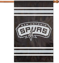 San Antonio Spurs House Banner Flag Applique Embroidered Double Sided 44 x 28
