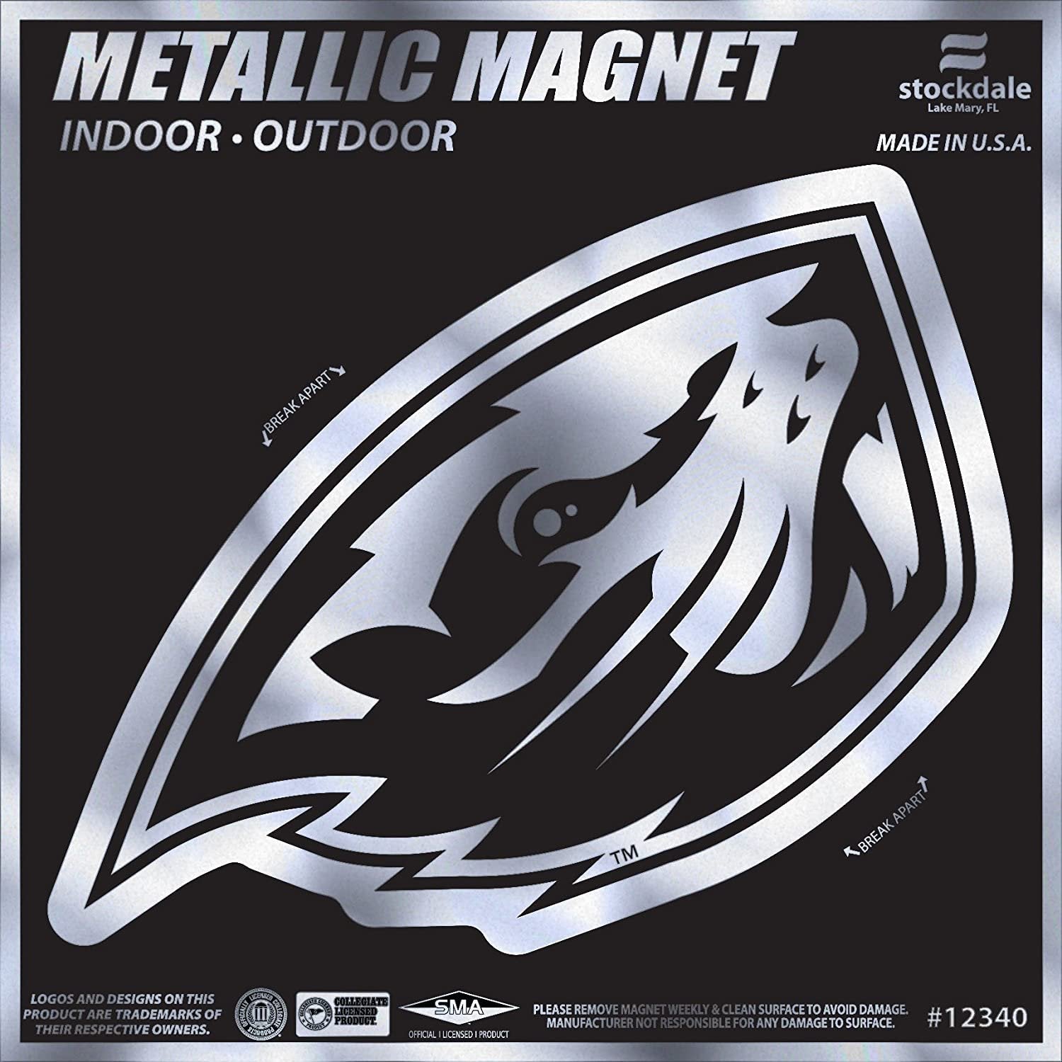 Oregon State University Beavers 6 Inch Magnet, Metallic Chrome Shimmer Design, Vinyl Die Cut, Auto Home Heavy Duty