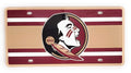 Florida State University Seminoles Laser Cut Acrylic Inlaid License Plate Tag, Vintage Style, 12x6 Inch