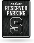 Syracuse University Orange Metal Parking Novelty Wall Sign 8.5 x 11 Inch Carbon Fiber Design