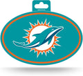 Miami Dolphins Color Team Logo Oval Sticker Decal, 5 Inch