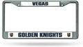 Vegas Golden Knights Premium Metal License Plate Frame Chrome Tag Cover, 6x12 Inch